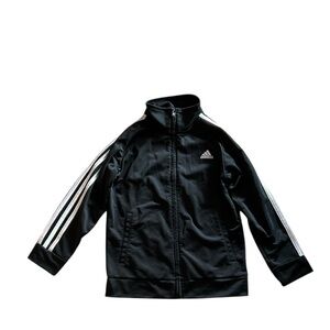 Boys Adidas Black Jacket with White Accents size 7